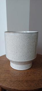 Bloempot, wit met spikkels, Ophalen of Verzenden, Zo goed als nieuw