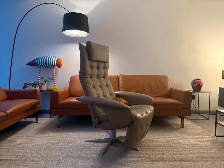 Jori Square Mono-Move Relax (Showroommodel), Huis en Inrichting, Fauteuils, Zo goed als nieuw, Leer, Metaal, Overige materialen