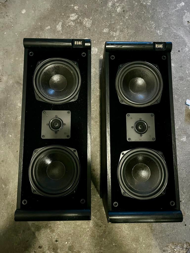 Elac EL80 EL-80 drieweg speaker set, Zo goed als nieuw, 60 tot 120 watt, Front, Rear of Stereo speakers, Ophalen