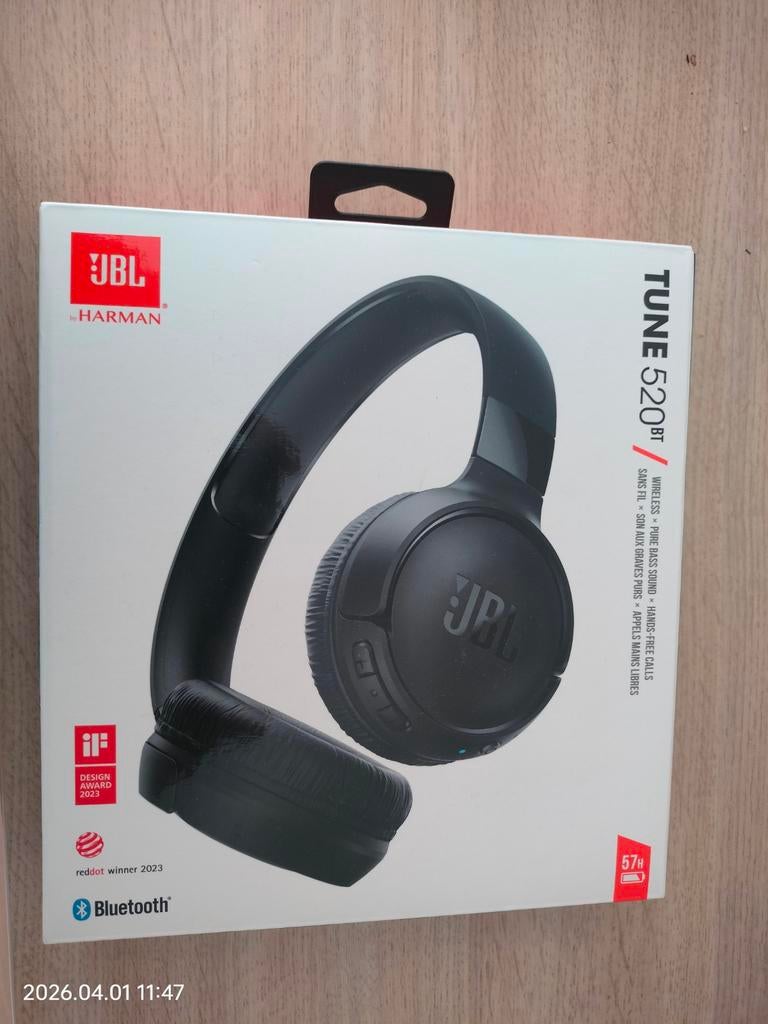 JBL Tune 520BT Draadloze Koptelefoon - Nieuw in Verpakking, Ophalen of Verzenden, Nieuw, Overige merken, Draadloos