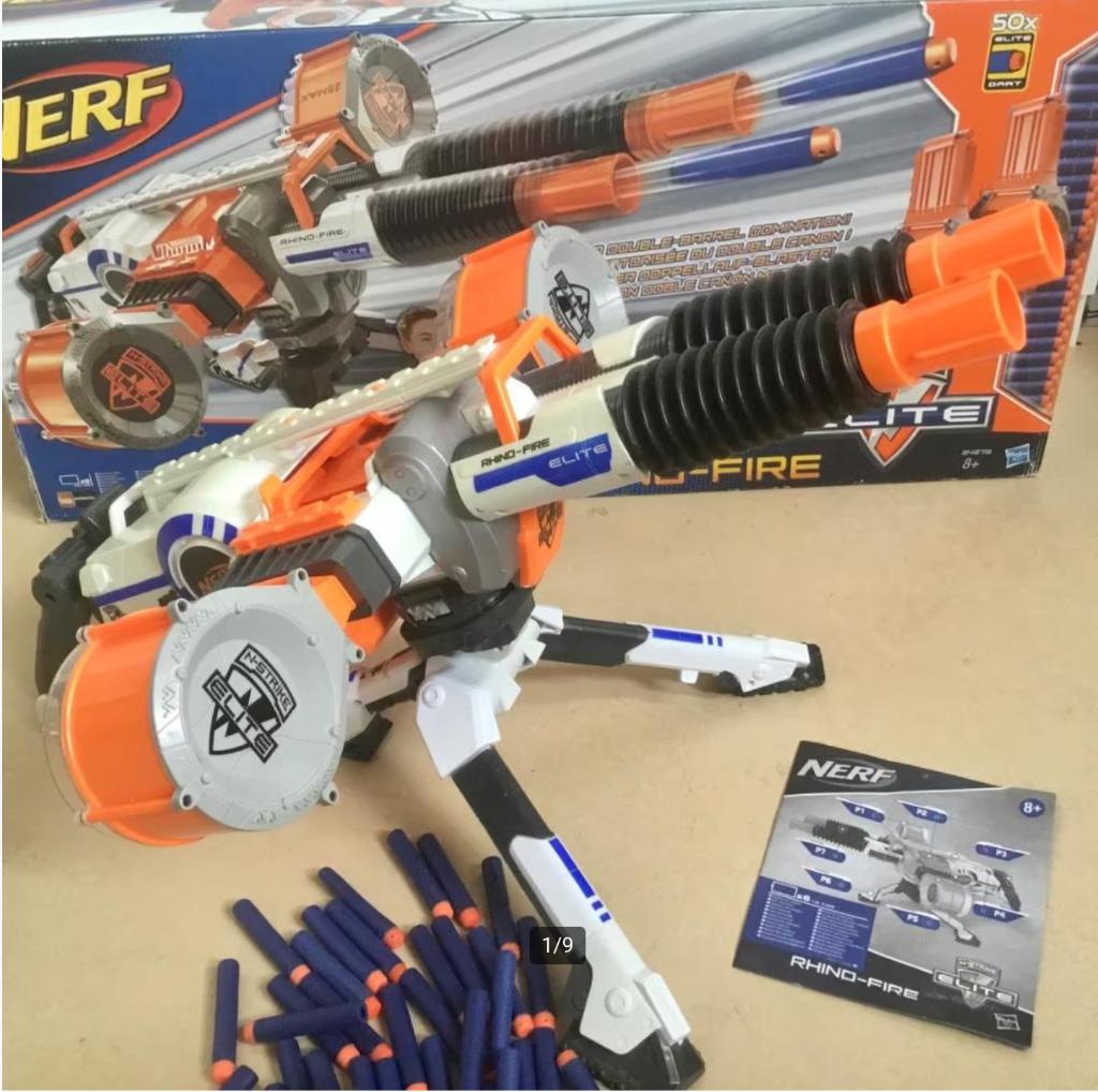 NERF Rhino-fire. N-STRIKE elite HASBRO nerf, Ophalen of Verzenden, Zo goed als nieuw