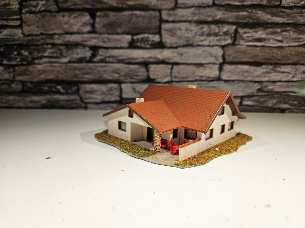 Bungalow huis N spoor modeltrein 1:160, Overige merken, Gebruikt, Gelijkstroom of Wisselstroom, Brug, Tunnel of Gebouw