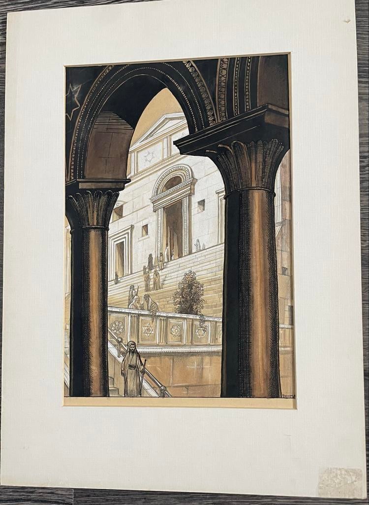 Schilderij Auke Anne Tadema - Tempel, Ophalen of Verzenden