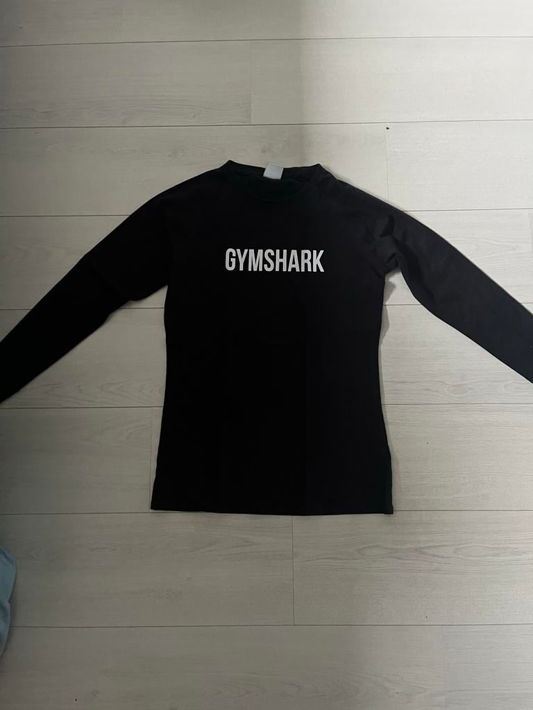 Gymshark Longsleeve Heren Maat S - Zo goed als nieuw, Ophalen of Verzenden, Zo goed als nieuw, Maat 46 (S) of kleiner, Zwart