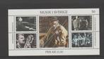 Zweden blok Muziek (1983)., Verzenden, Zweden, Postfris