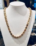 Gouden Ketting Magnumschakel Bicolor Draaislot 18 KRT, Ophalen of Verzenden, Zo goed als nieuw, Goud, Goud