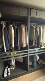 2 donkergrijze Ikea PAX kasten met veel extra opties, Ophalen, Overige materialen, Gebruikt, 100 tot 150 cm