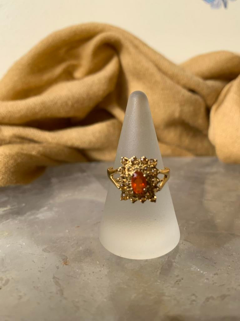 Saffier geel edeopaal geluk vreugde welvaart uniek magie, Sieraden, Tassen en Uiterlijk, Ringen, Geel, Nieuw, Ophalen of Verzenden