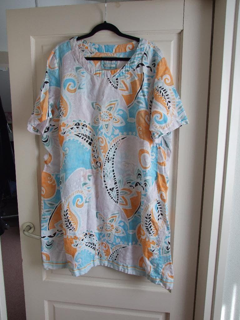Open End linnen zomerjurk maat 48, Overige kleuren, Ophalen of Verzenden, Zo goed als nieuw, Knielengte