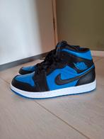 Nike Air Jordan 1 Mid maat 41 blauw met zwart, Blauw, Ophalen of Verzenden, Jordan, Sneakers of Gympen