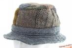 Flexibele vissershoed Donegal Downunder patchwork wol 58-60, Hoed, Ophalen of Verzenden, 58 of 59 cm (L, 7¼ of ⅜ inch), Gedragen