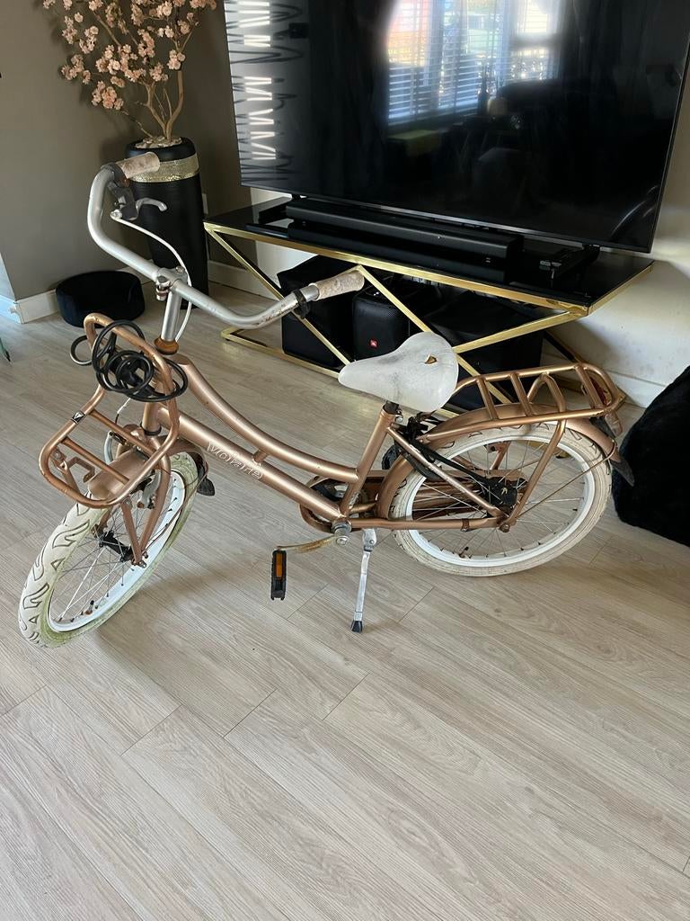 Roze gouden meisjesfiets 20 inch, Ophalen, Gebruikt, 20 inch