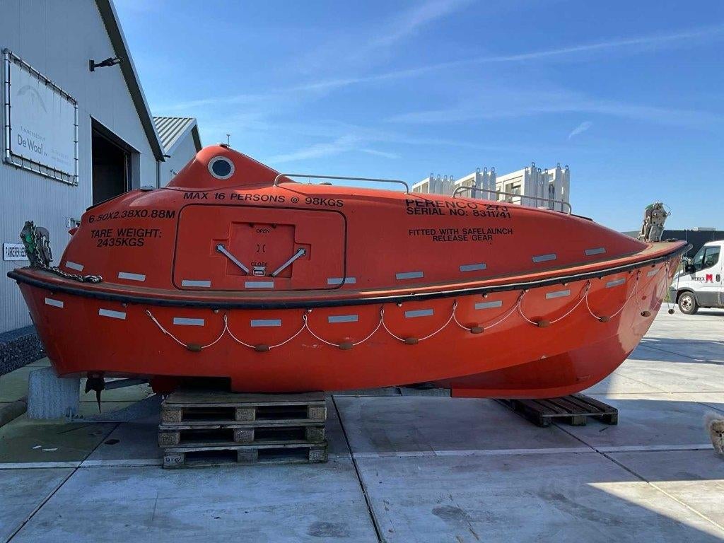 Reddingssloep, Ophalen, 10 tot 30 pk, Gebruikt, Binnenboordmotor