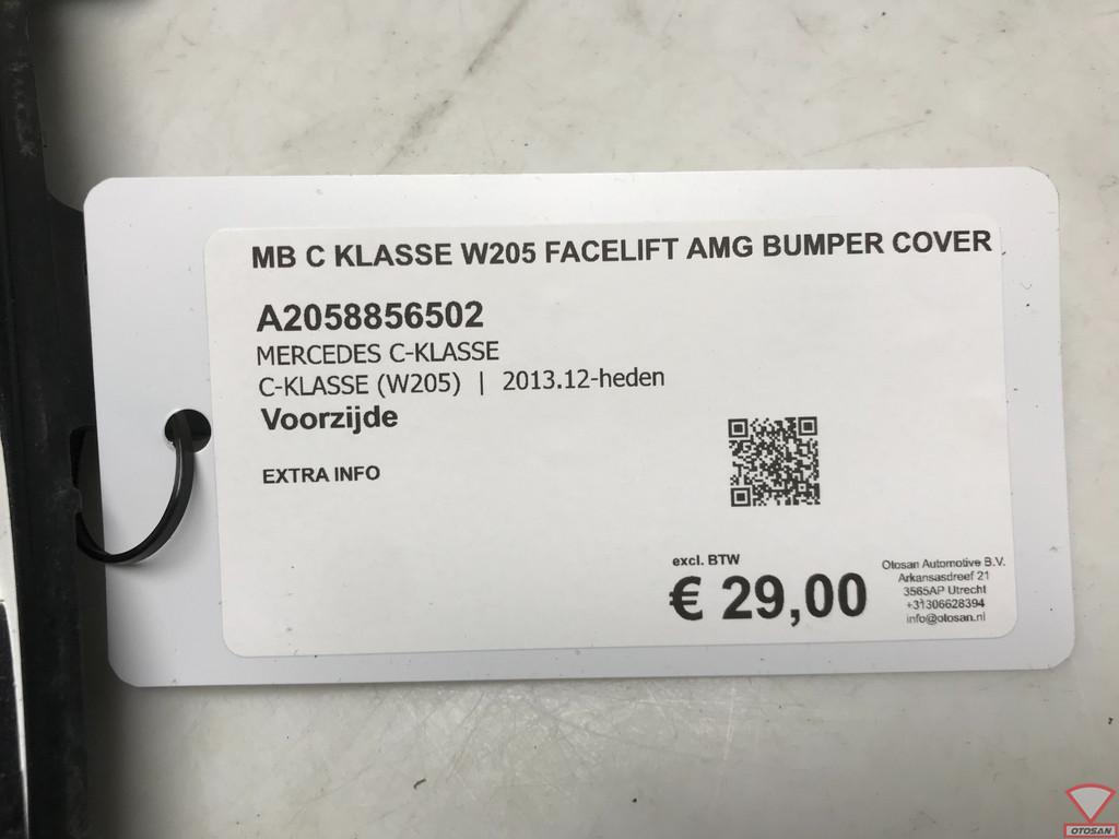 MB C Klasse W205 Facelift AMG Bumper Cover Links A2058856502, Gebruikt, Mercedes-Benz AG, Voor, Mercedes-Benz