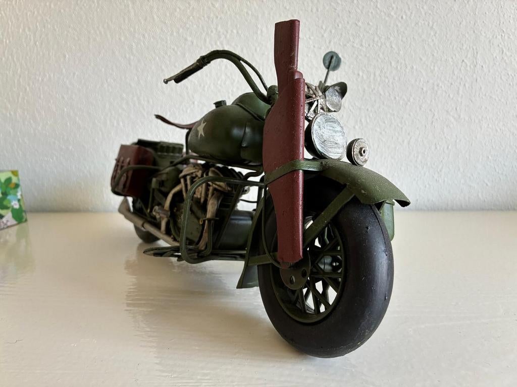Decoratieve Militaire Motorfiets Model, Zo goed als nieuw, Ophalen, Overige merken, Groter dan 1:32
