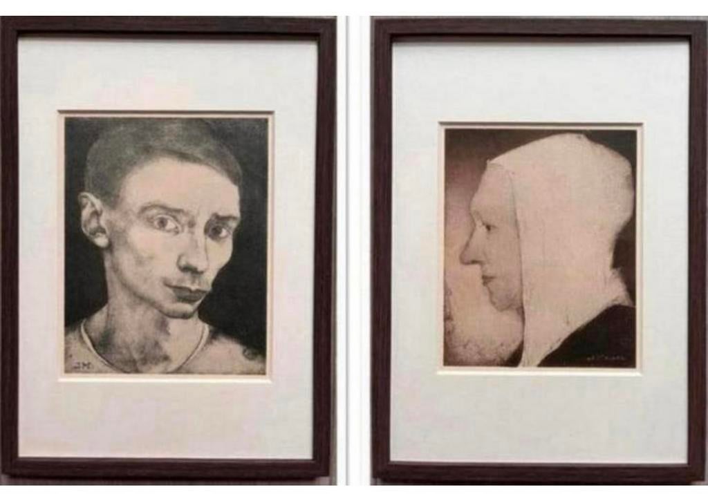Jan Mankes 1889-1920 / Jan Mankes en zijn Moeder 1923, Antiek en Kunst, Kunst | Etsen en Gravures, Ophalen of Verzenden