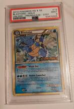 2010 Pokemon HG & SS Blastoise Holo Unleashed Staff PSA 9, Ophalen of Verzenden, Zo goed als nieuw