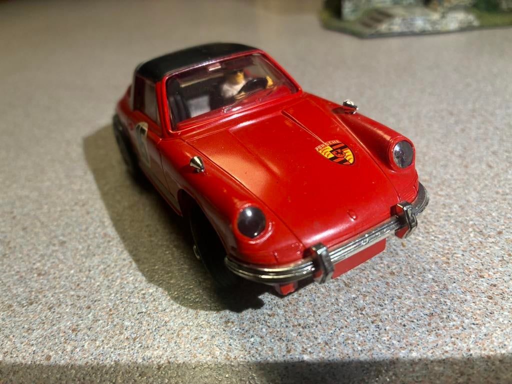 Marklin sprint porsche 911 targa rood, Kinderen en Baby's, Speelgoed | Racebanen, Ophalen of Verzenden, Zo goed als nieuw, Elektrisch