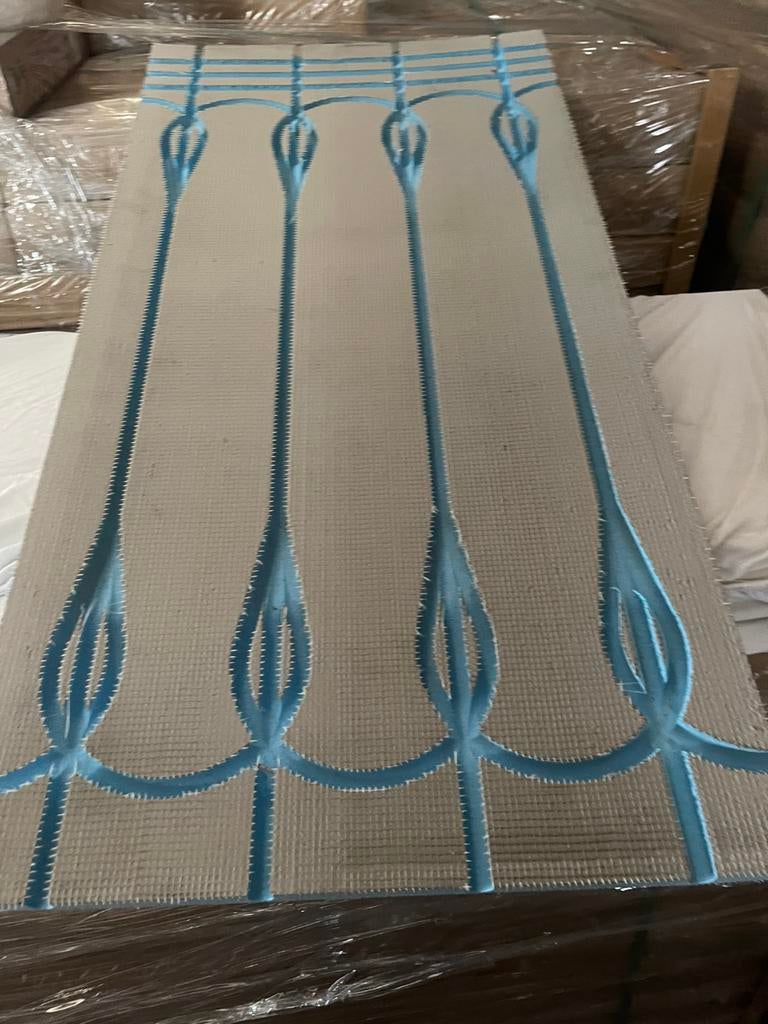 Vloerverwarming tegelplaat 25 mm hoog tbv buis 16 mm HOH 15, Doe-het-zelf en Verbouw, Tegels, Nieuw, Overige typen, Overige materialen