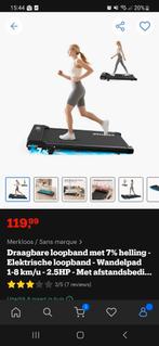 Nieuwe Draagbare Loopband met 7% Helling - In Doos, Nieuw, Ophalen of Verzenden, Metaal, Loopband