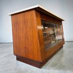 Vintage houten winkeltoog / toonbank / vitrine, Ophalen, Gebruikt