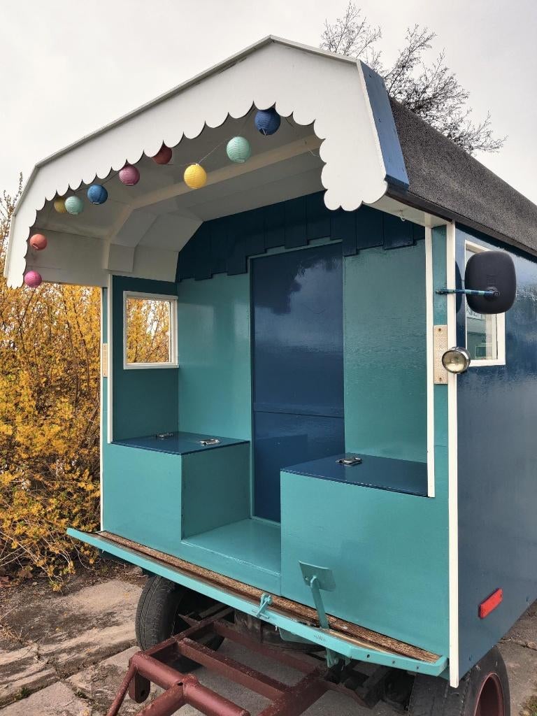 Pipowagen, Tinyhouse, Doe-het-zelf en Verbouw, Bouwketen en Schaftketen, Ophalen, Gebruikt
