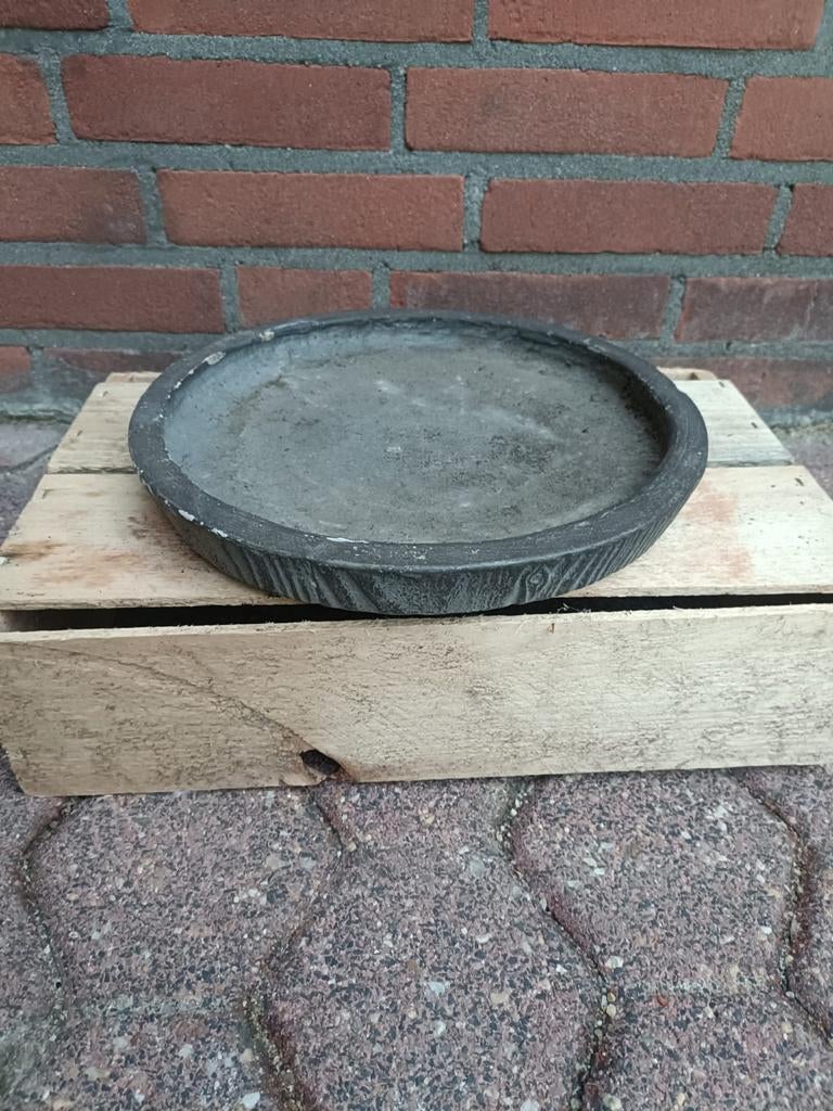 Mooi stenen dienblad/plantenschaal., Ophalen, Steen, Rond, Minder dan 40 cm