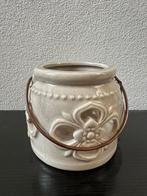 Riverdale "flower" windlicht, creme/off white, keramiek, 25 tot 50 cm, Ophalen of Verzenden, Zo goed als nieuw, Crème