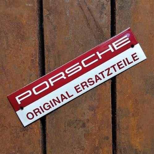 Duits Emaille Schild PORSCHE Reclamebord Oude Garage Vintage, Verzenden, Gebruikt, Reclamebord