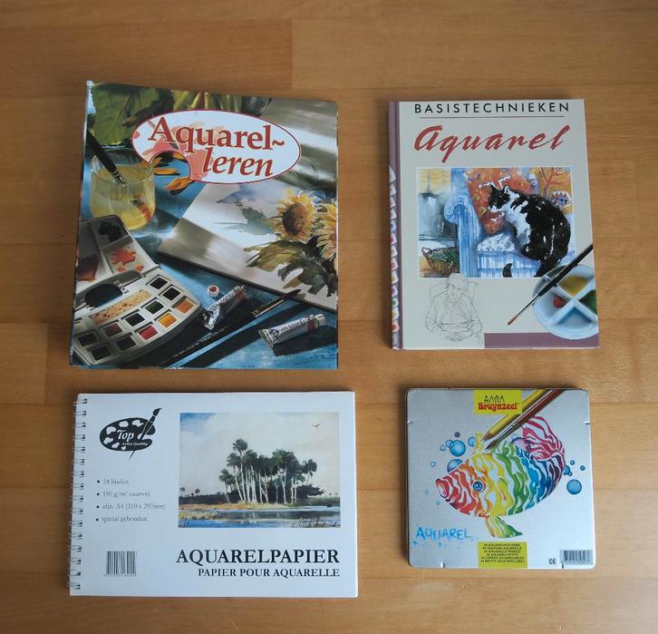 Aquarel set voor beginners, Hobby en Vrije tijd, Tekenen, Zo goed als nieuw, Overige typen, Ophalen of Verzenden