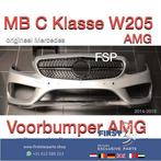 W205 C43 AMG Voorbumper Mercedes C Klasse 2014-2019 + gril, Gebruikt, -, Voor, Ophalen of Verzenden