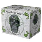 Beeld Nemesis Now Aged Pentagram Skull 18,8cm Zwart Groen, Ophalen of Verzenden, Nieuw, Fantasy