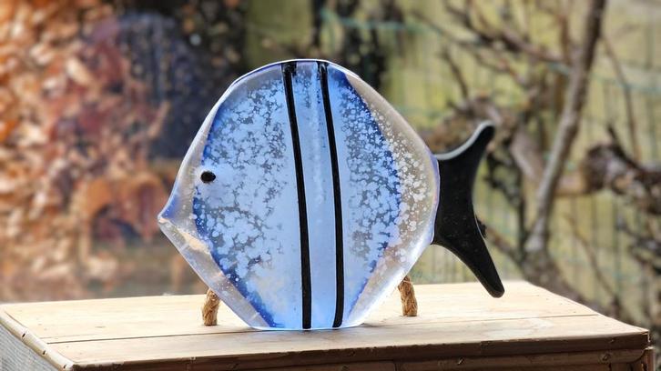 Murano (Mario Gambaro) - glaswerk - gave Maanvis, Antiek en Kunst, Kunst | Designobjecten, Ophalen of Verzenden