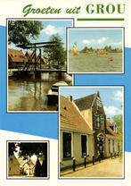 Groeten uit Grou - 4 afb - 1992 gelopen, Verzamelen, Ophalen of Verzenden, Voor 1920, Gelopen, Noord-Brabant
