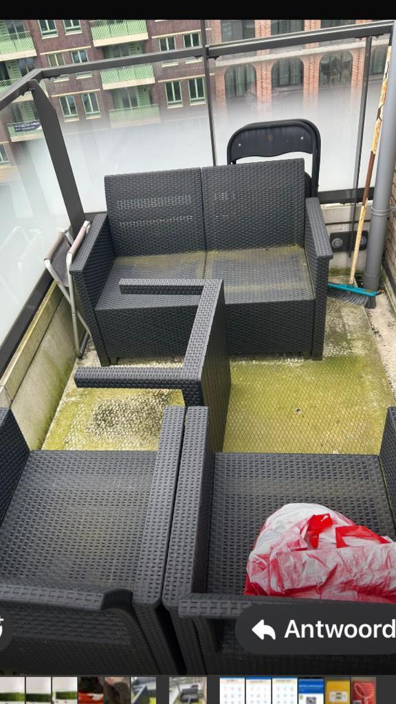 Loungeset - Moet snel weg! Zo goed als nieuw!, Tuin en Terras, Tuinsets en Loungesets, Zo goed als nieuw, Loungeset, Wicker, 4 zitplaatsen