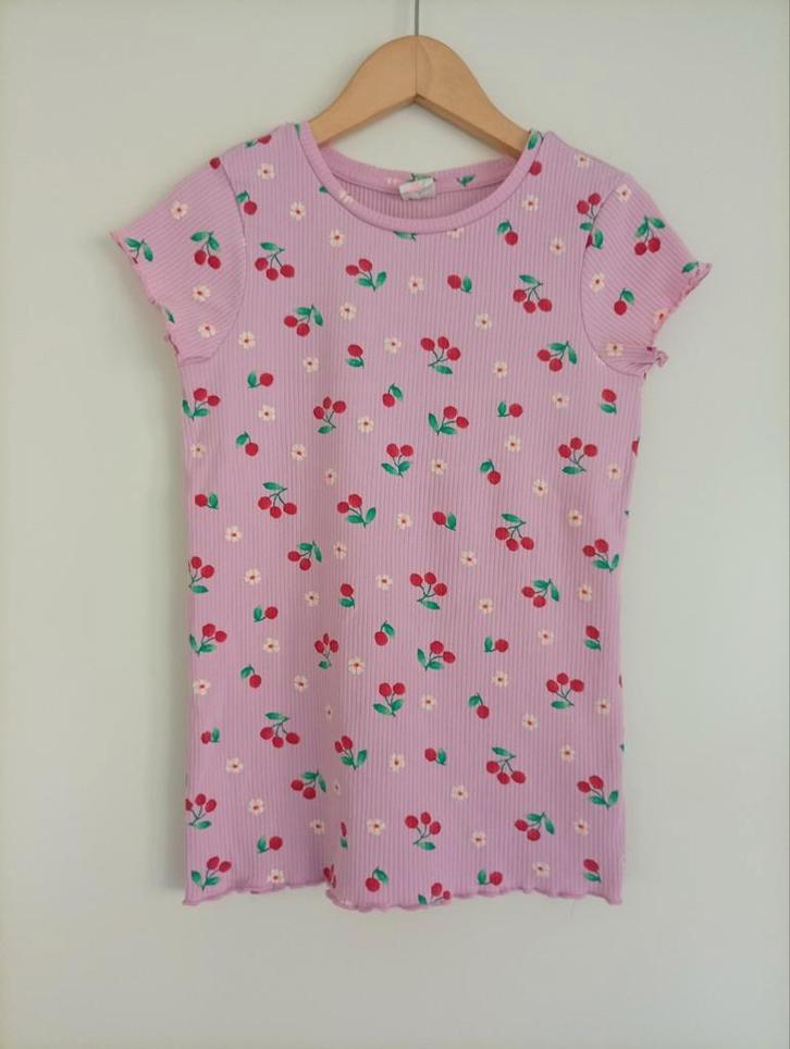 Hema rib shirt licht roze maat 146/152, Kinderen en Baby's, Kinderkleding | Maat 146, Gebruikt, Meisje, Shirt of Longsleeve, Ophalen of Verzenden