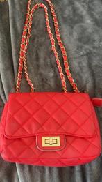 rode schouder tas, Sieraden, Tassen en Uiterlijk, Tassen | Damestassen, Ophalen of Verzenden, Zo goed als nieuw, Rood, Schoudertasje