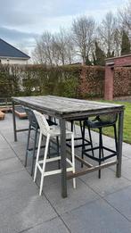 Hoge buiten tafel (zonder stoelen), Tuin en Terras, Tuintafels, Ophalen, Gebruikt, Rechthoekig, Metaal