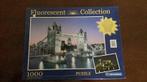 London towerbridge puzzel fluoresent 1000 stukjes, Ophalen of Verzenden, 500 t/m 1500 stukjes, Zo goed als nieuw