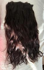 Haarextensions invisible wefts 80cm 300gram donkerbruin, Ophalen, Gebruikt, Pruik of Haarverlenging