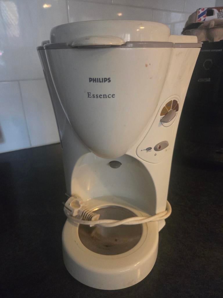 Philips Essence Koffiezetapparaat - Wit, Witgoed en Apparatuur, Koffiezetapparaten, Ophalen, Gebruikt, Koffiemachine, Gemalen koffie