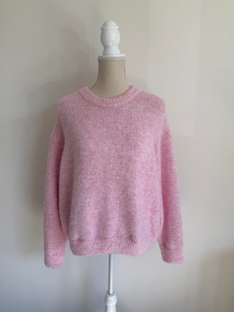 Roze Gebreide Trui - One Size, Kleding | Dames, Ophalen of Verzenden, Nieuw, Maat 38/40 (M), Roze
