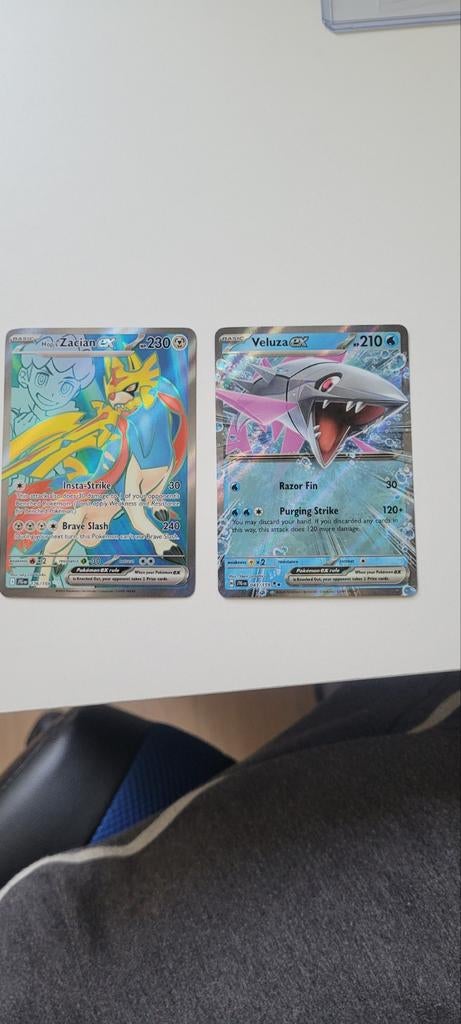 Zacian V & Veluza EX - Journey Together Pokémon kaarten, Ophalen of Verzenden, Zo goed als nieuw, Meerdere kaarten