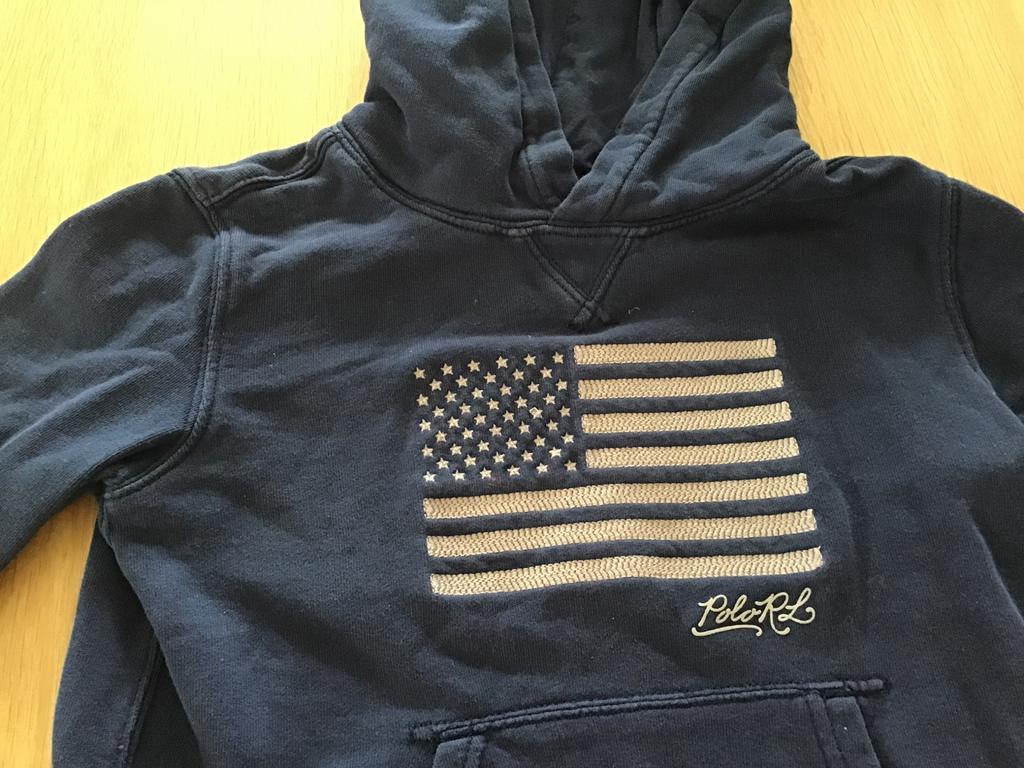 Donkerblauwe Ralph Lauren trui met capuchon, maat 104, Ophalen of Verzenden, Gebruikt, Jongen of Meisje, Trui of Vest