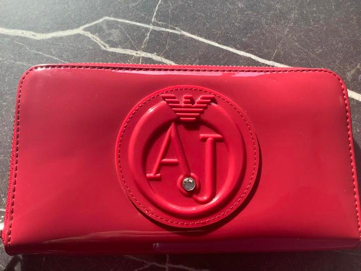 Armani Jeans rode portemonnee vintage, Sieraden, Tassen en Uiterlijk, Portemonnees, Zo goed als nieuw, Overige merken, Rood, Ophalen of Verzenden