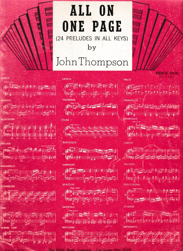 John Thompson - ALL ON ONE PAGE, Ophalen of Verzenden, Gebruikt, Artiest of Componist, Populair