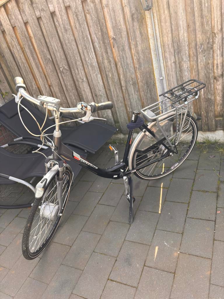 Gazelle elektrische fiets - accu en zadel gestolen, Ophalen, Gebruikt, Gazelle