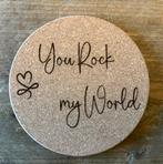 Kurk onderzetters voorzien van laser gravering, Huis en Inrichting, Ophalen of Verzenden, Zo goed als nieuw, Glas of Kopje