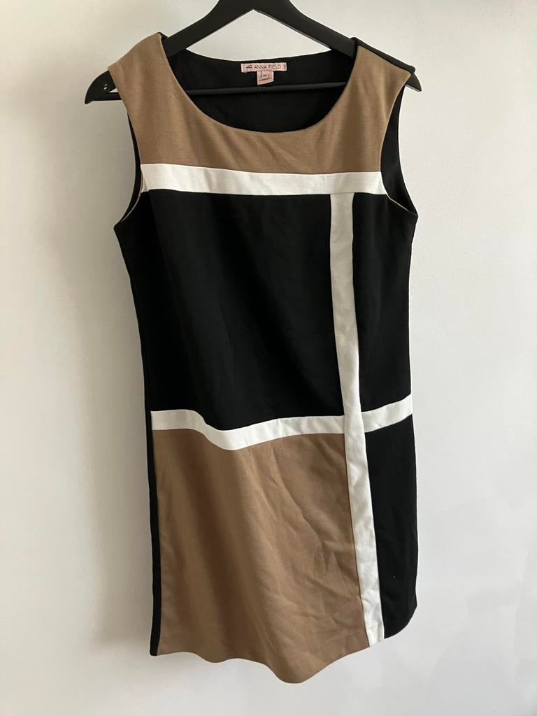 Anna Field jurk maat 38 (M) zwart, beige, Kleding | Dames, Jurken, Maat 38/40 (M), Zwart, Ophalen of Verzenden, Gedragen