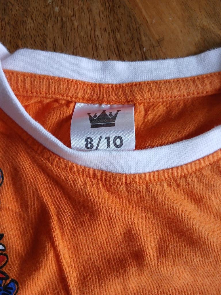 Koningsdag shirt, Kinderen en Baby's, Kinderkleding | Maat 134, Ophalen of Verzenden, Zo goed als nieuw, Jongen of Meisje, Shirt of Longsleeve